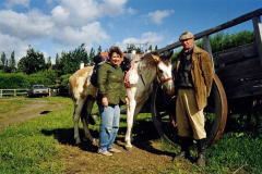 Kropka z Julią i Robinem Johnston w dniu rozpoczęcia wyprawy, 1995, Stag River